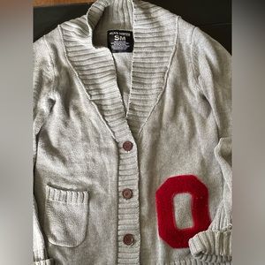 Ohio State University cardigan sweater